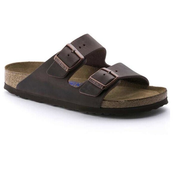 Birkenstock BRAND NEW Arizona Soft Foot Bed Leather Sandals Habana Brown 42 11 - Picture 1 of 7